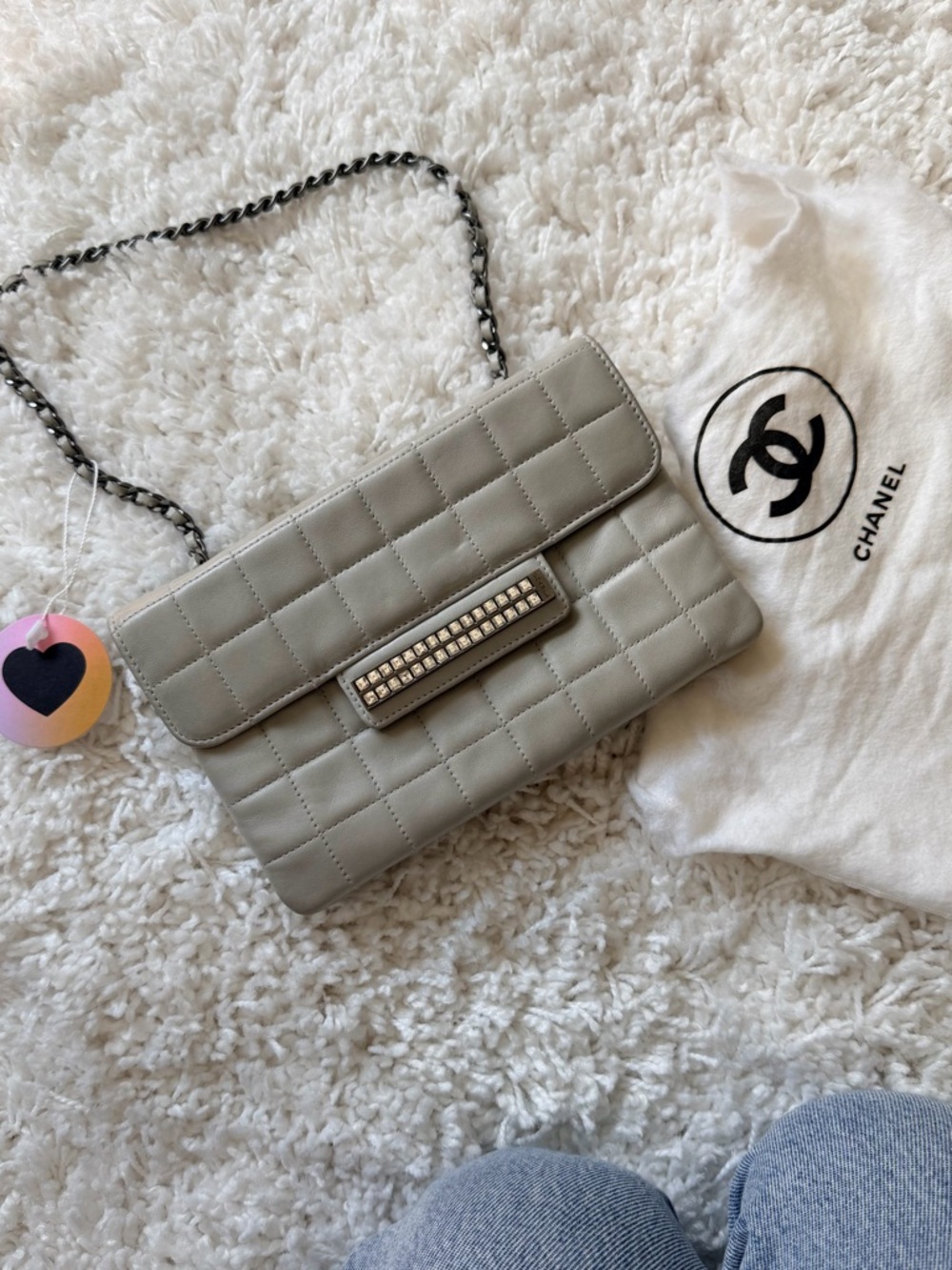 Chanel RARE crystal chocolate bar bag vintage